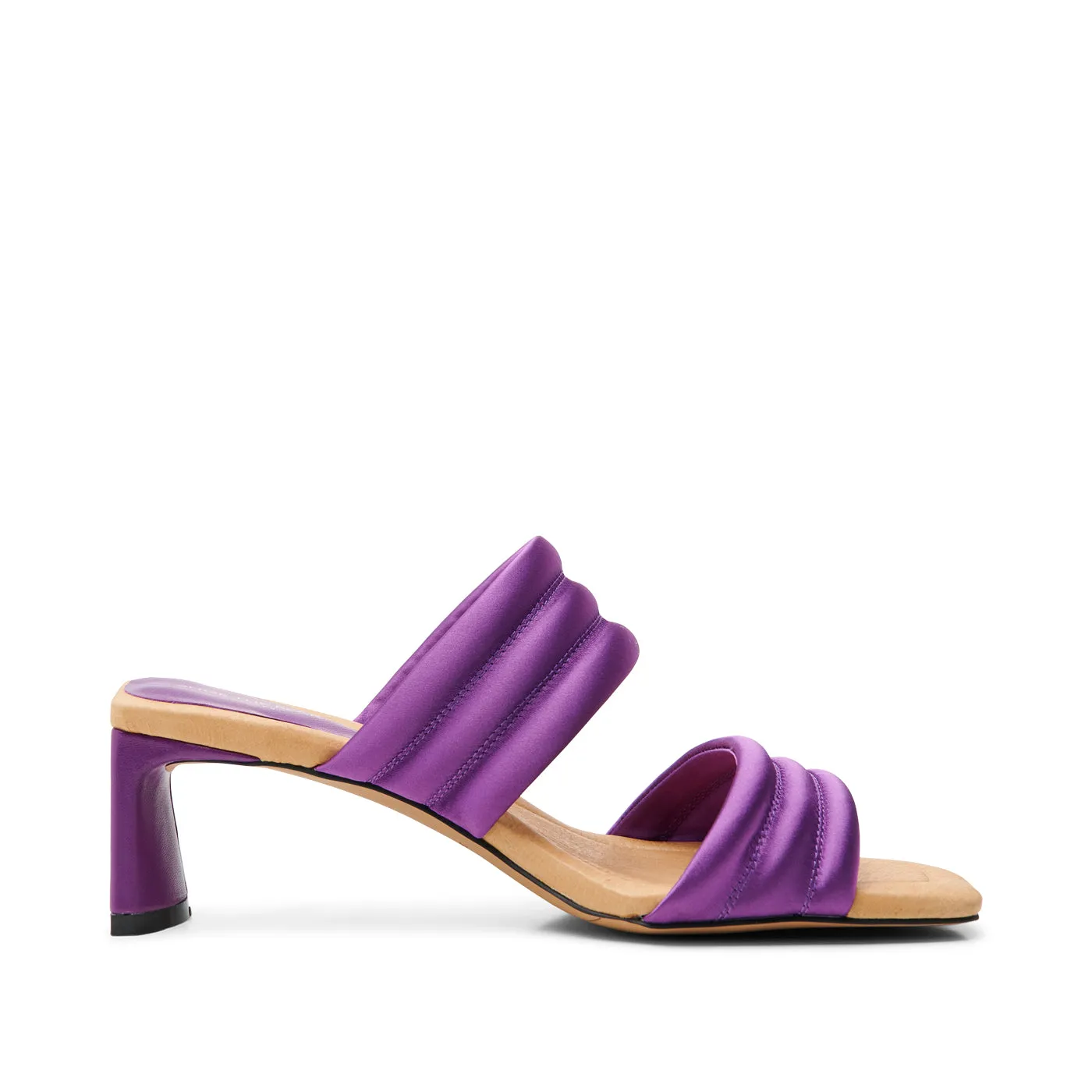 Sylvi heel textile - VIOLET SATIN