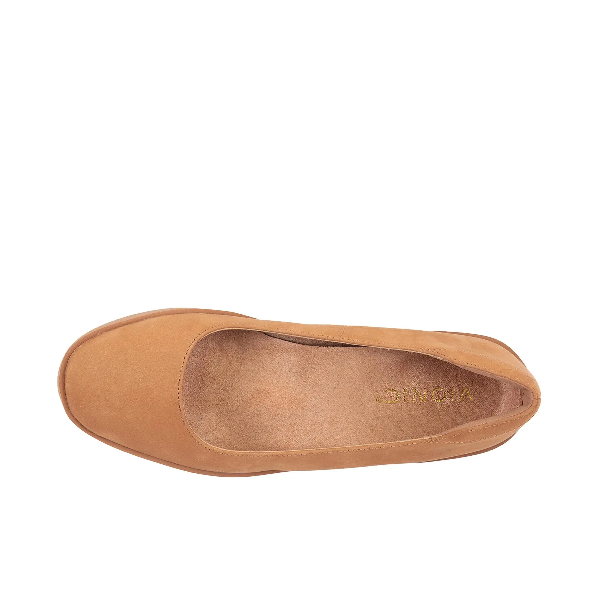 Vionic Womens Sereno Wedge Heel Camel